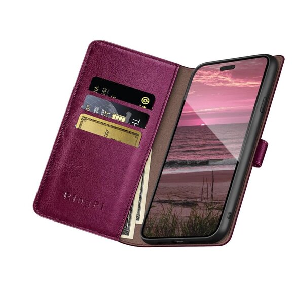 Phone Case for iPhone 15 Pro Max Wine Red - Picture 2 of 7